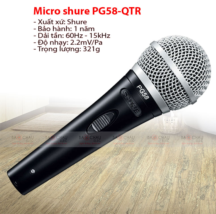 Micro karaoke Shure PG58-QTR Micro karaoke Shure PG58-QTR