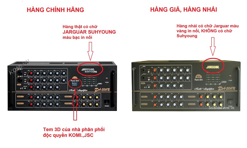 Đánh giá chung về amply jarguar 506n và cách phân biệt thật giả