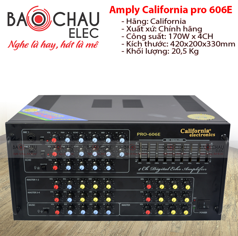 Amply California pro 606E Nhật Hoàng Amply California pro 606E Nhật Hoàng