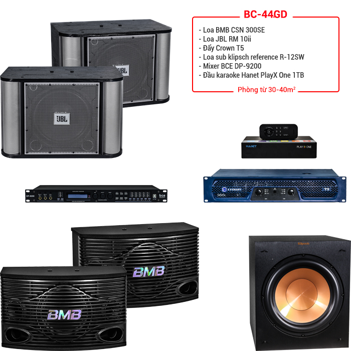 Bộ dàn karaoke gia đình BC-44GD Bộ dàn karaoke gia đình BC-44GD