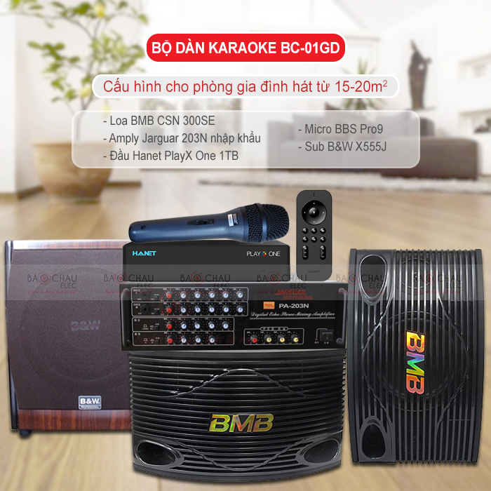 Bộ dàn karaoke gia đình BC-01GD Bộ dàn karaoke gia đình BC-01GD
