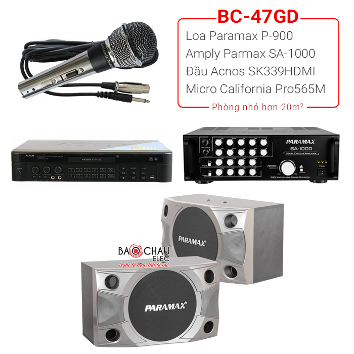 Dàn karaoke gia đình giá rẻ BC-47GD Dàn karaoke gia đình giá rẻ BC-47GD