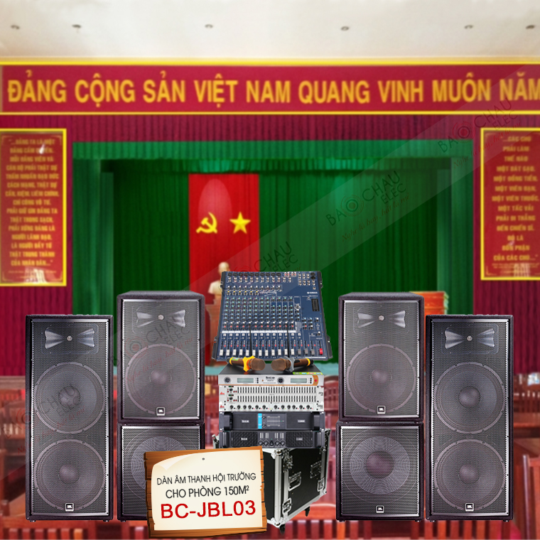 Dàn âm thanh hội trường 150m2 BC-JBL03 Dàn âm thanh hội trường 150m2 BC-JBL03